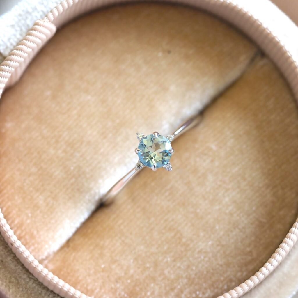 Aurora Aquamarine Ring - Engagement Ring