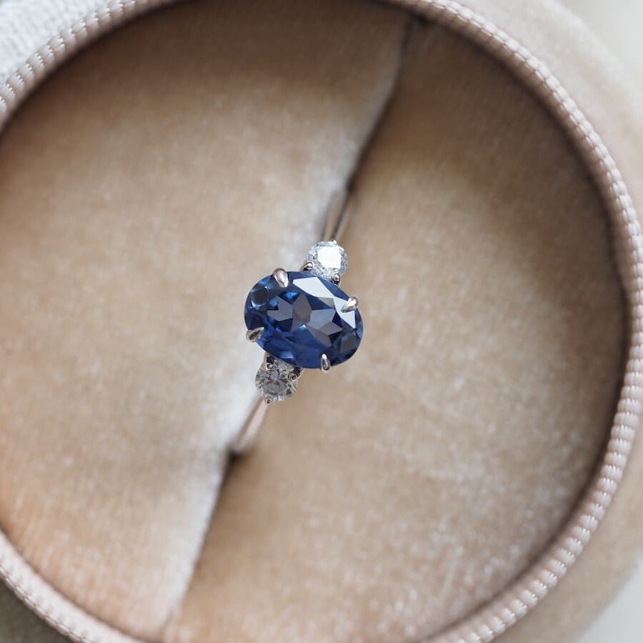 Emma Engagement ring blue sapphire