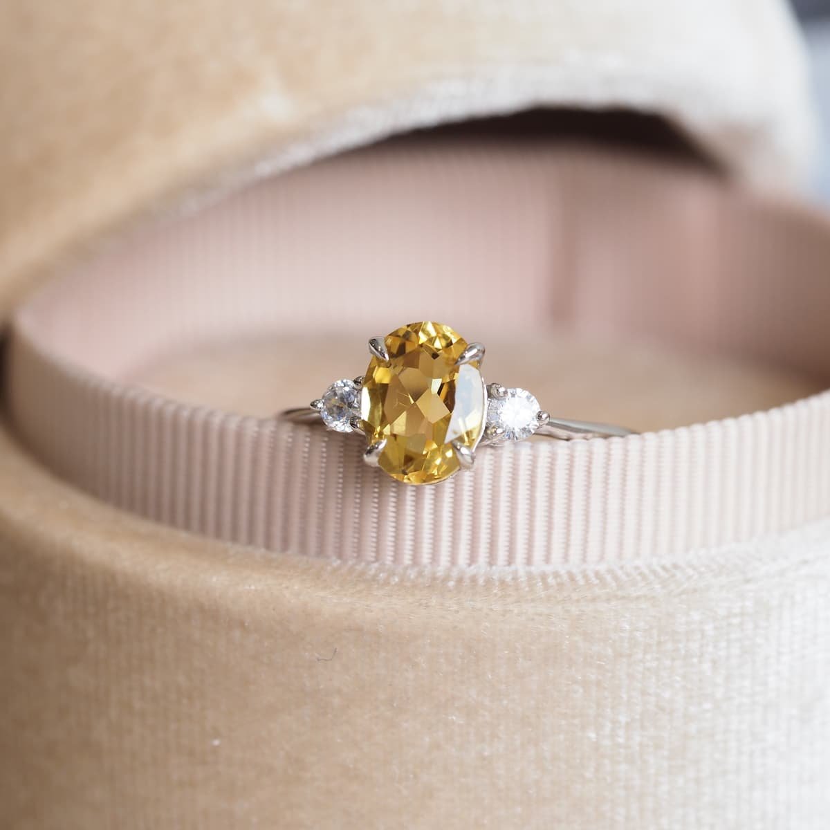 2 carat Emerald Cut Yellow Sapphire Ring White Gold | Style 5816W | PIERRE  Jewellery - order now in India