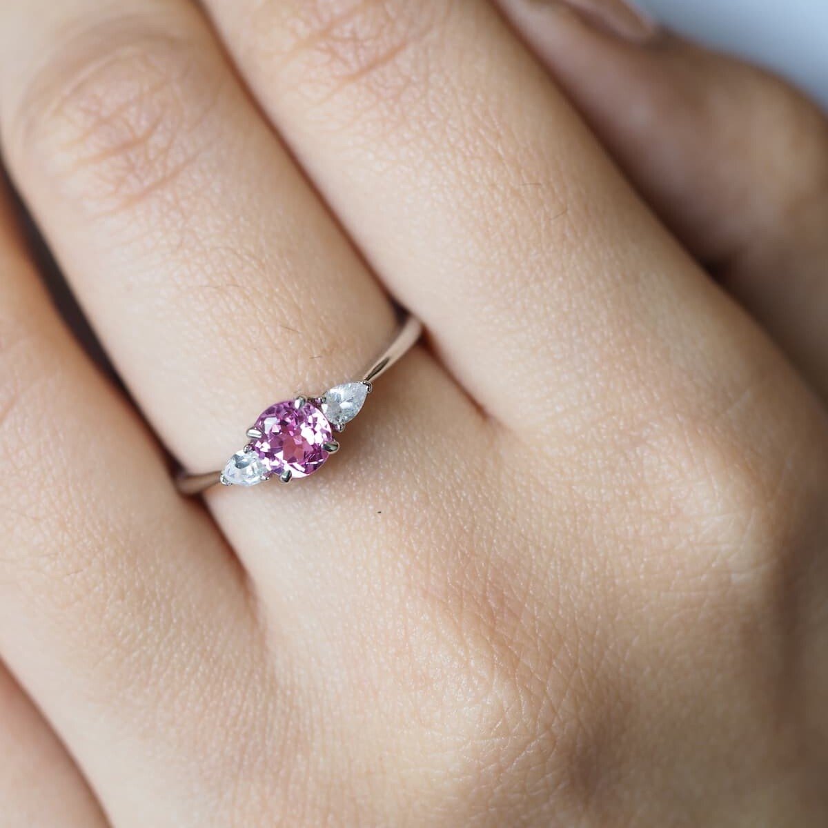 Jude Pink Sapphire Engagement Ring