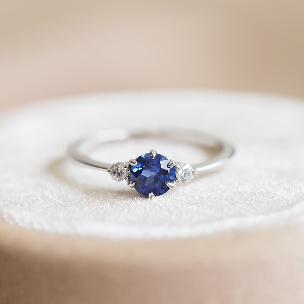 Natalie Blue Sapphire Ring - Engagement Ring