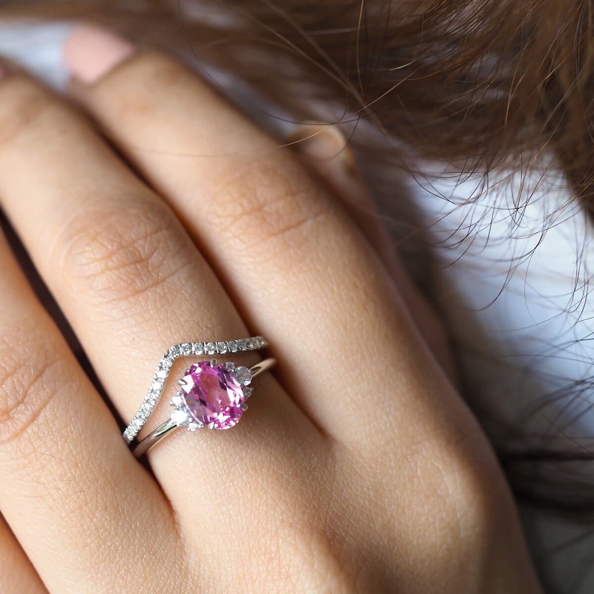 Pink sapphire jewelry